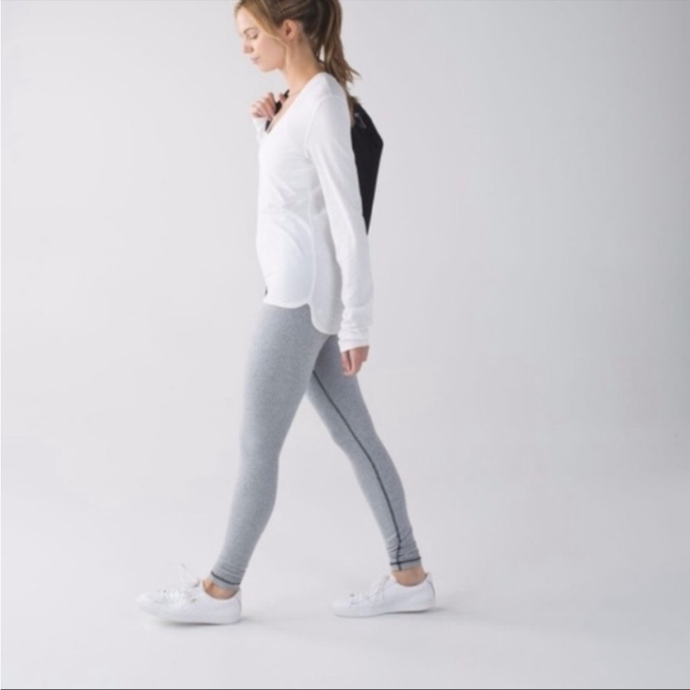 🍁 Lululemon Gray High Rise Tights/Yoga Pants Size 8